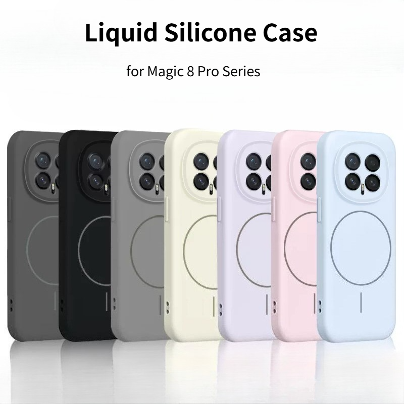 Liquid Silicone Magnetic Phone Case - Mode Originele Vloeibare Siliconen Telefoonhoes voor