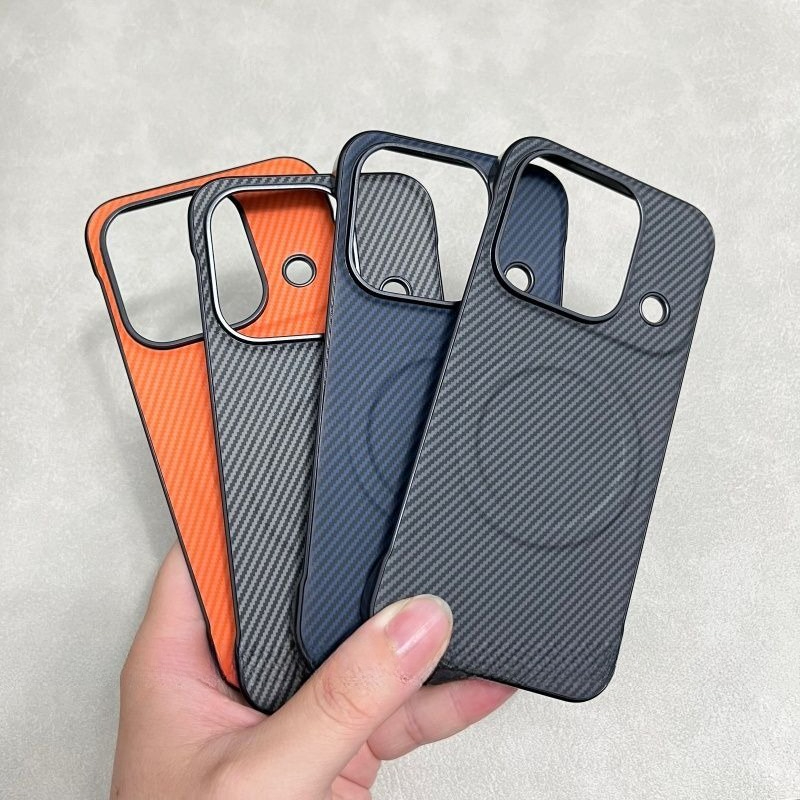 Ultra Thin Frameless Phone Cover - Luxe ultradunne carbon fiber patroon frameloze