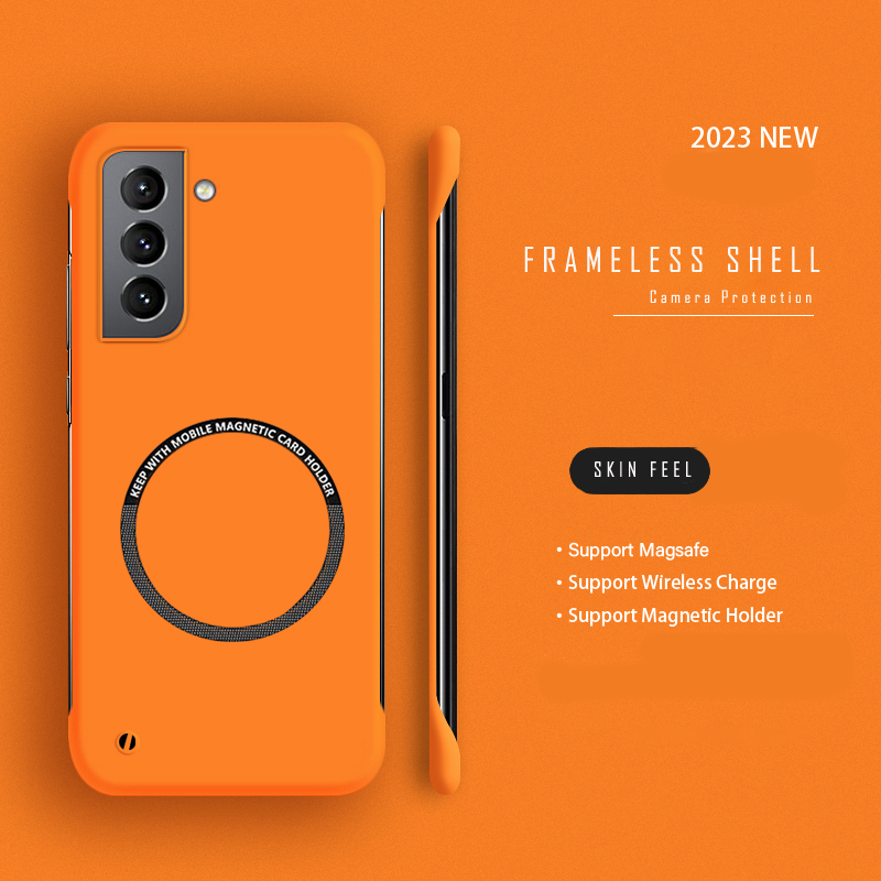 Ultra Thin Frameless Phone Cover - Harde PC Frameloze Magnetische Telefoon Case