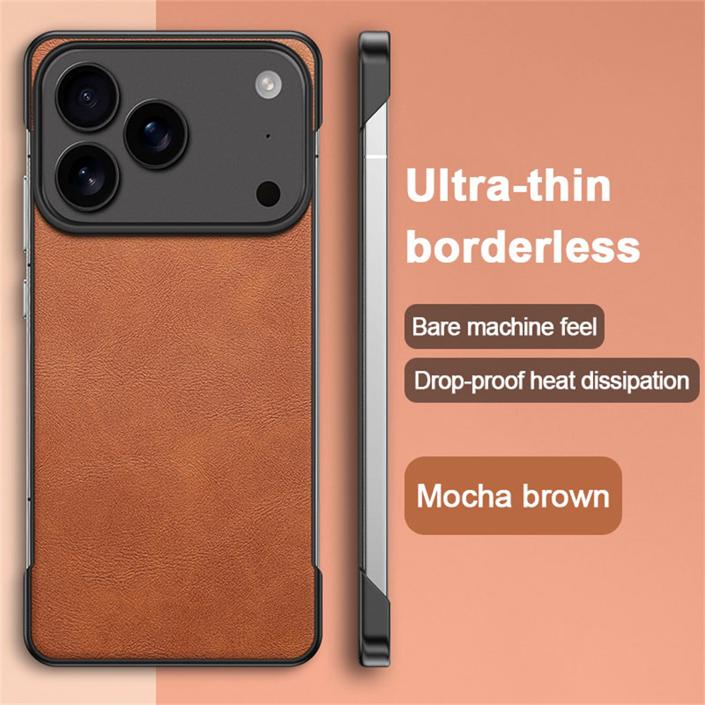 Ultra Thin Frameless Phone Cover - Klassiek leer ultradunne pc frameloze telefoonhoes