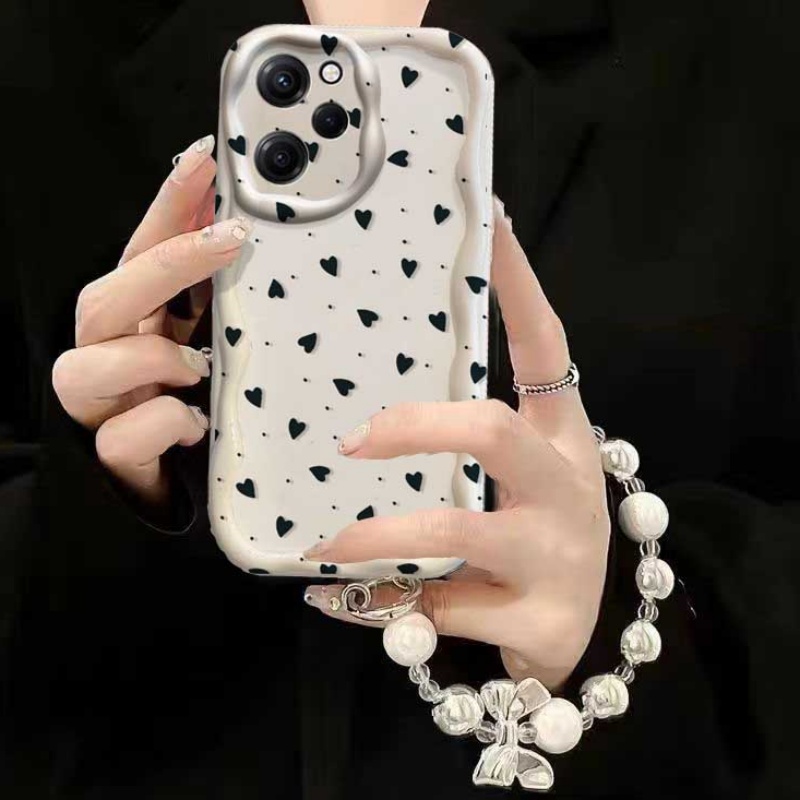 Cute Cartoon Wrist Strap Silicone Case - Case voor RENO 15 15F 14