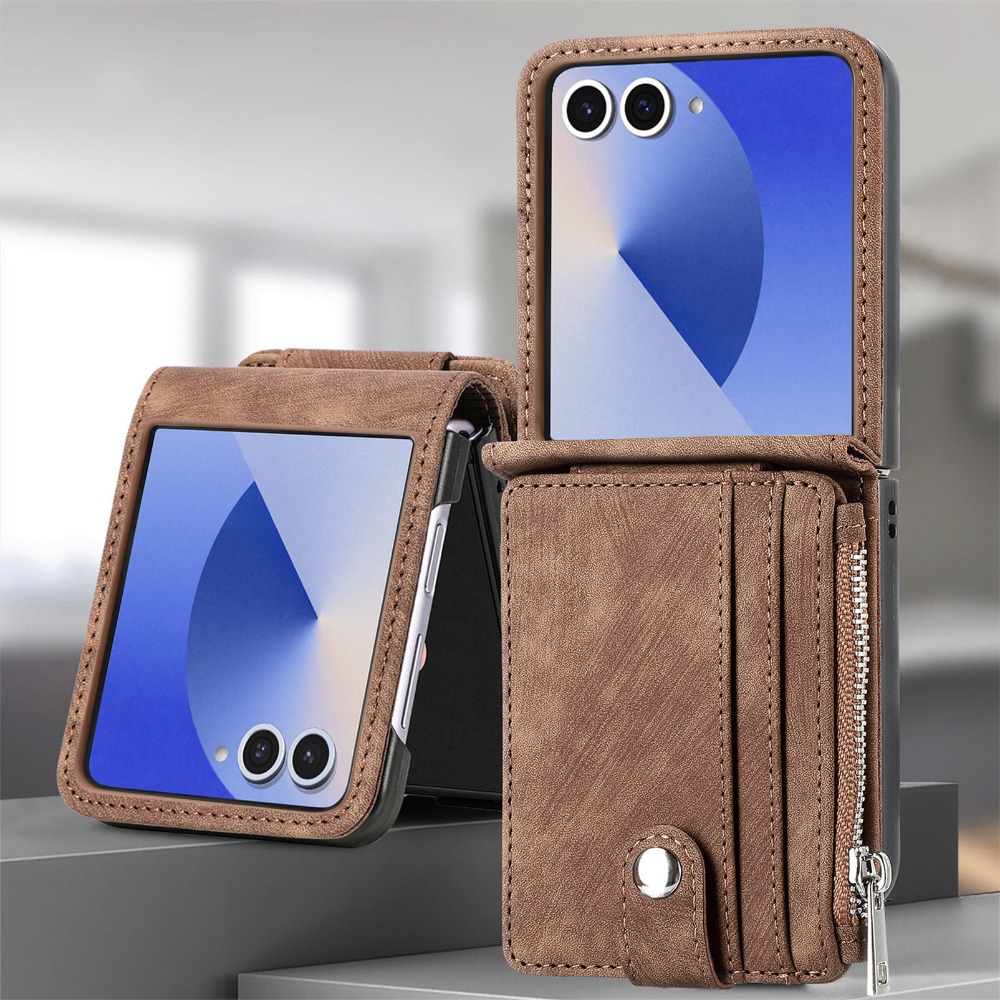 Leather Wallet Card Holder Phone Cover - 2-in-1 afneembare kaarthouder portemonnee telefoonhoesje voor