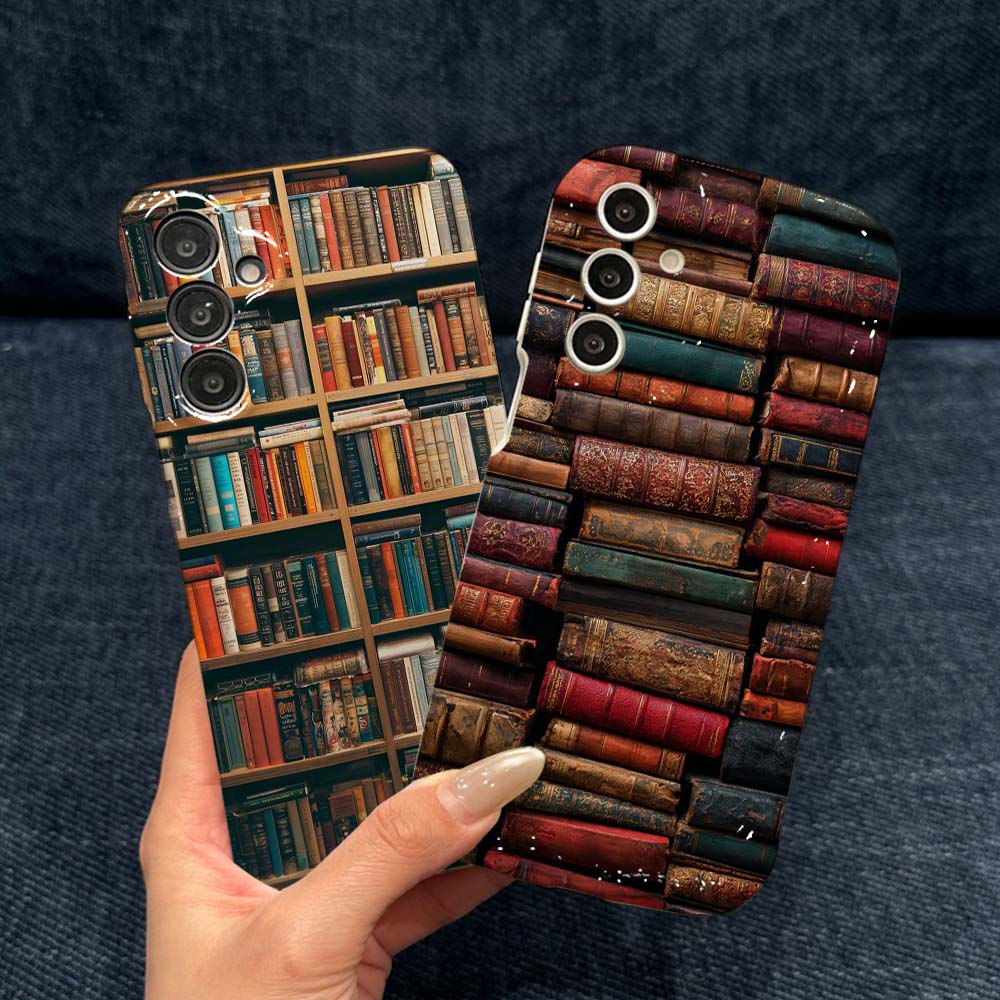 Vintage Floral Pattern Soft Case - Vintage Patroon Boekstapel Telefoonhoesje Voor Samsung