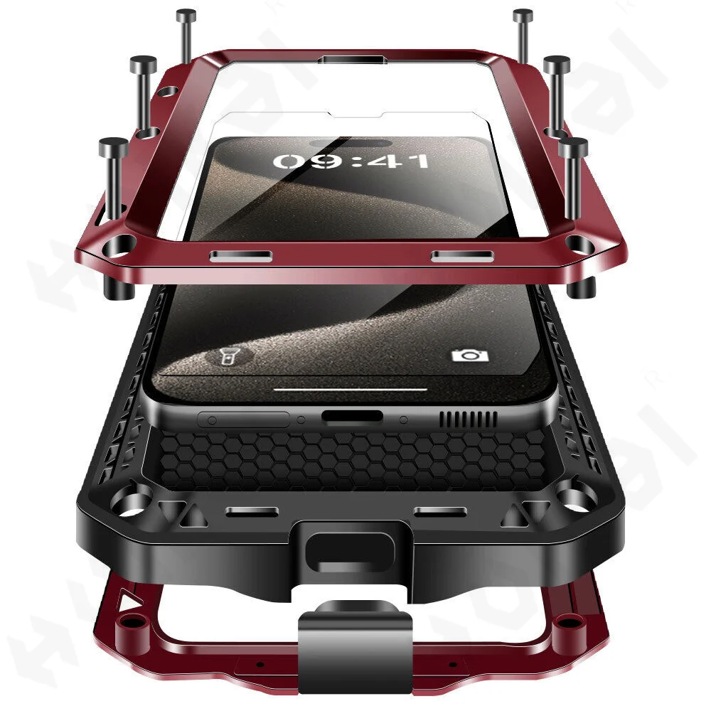 Heavy Duty 360 Full Body Protective Case - hoesje voor iPhone 17 16 15