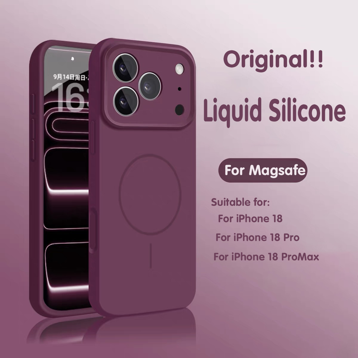 Liquid Silicone Magnetic Phone Case - Originele vloeibare siliconen magnetische hoes voor