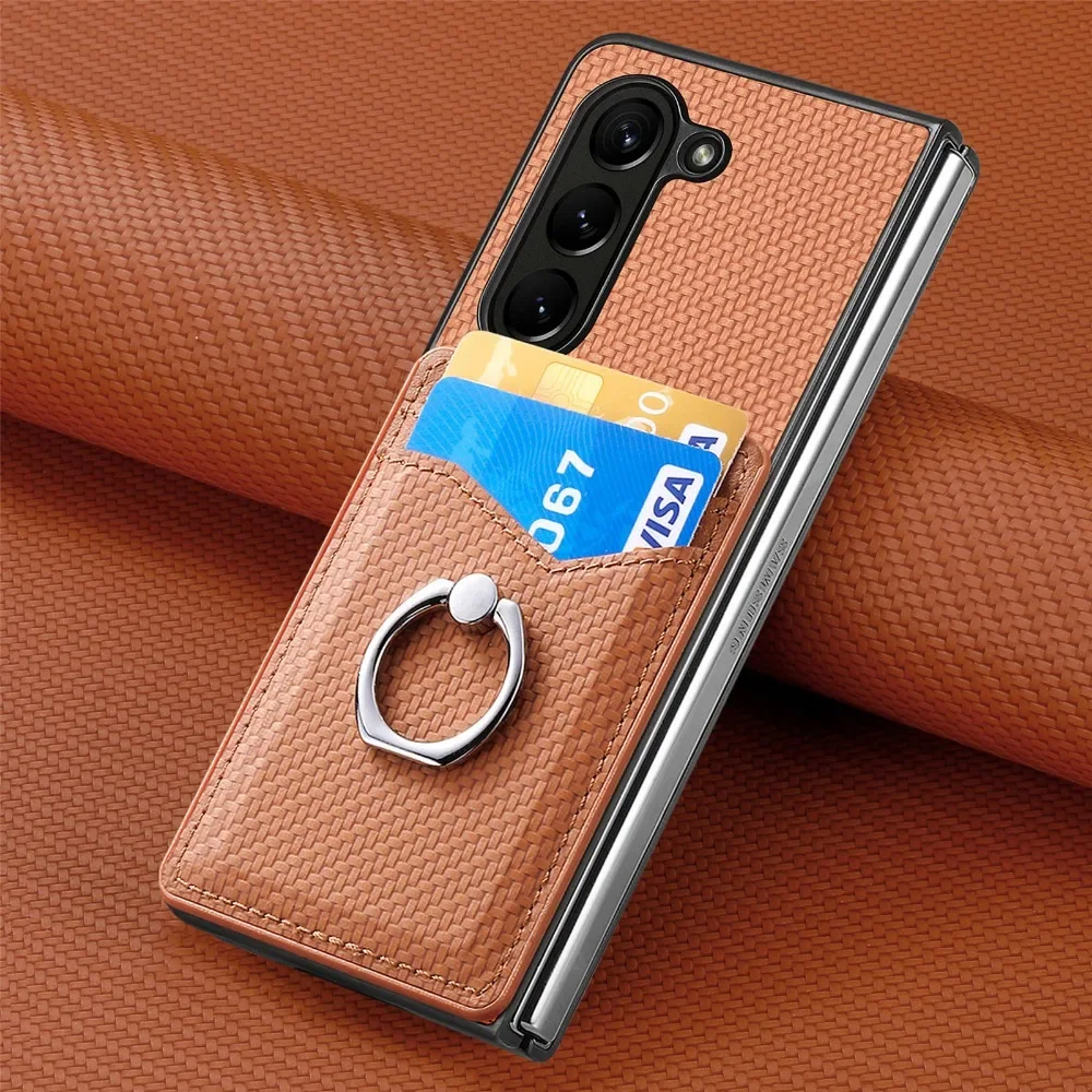 Leather Wallet Card Holder Phone Cover - PU lederen portemonnee telefoonhoesje voor Samsung