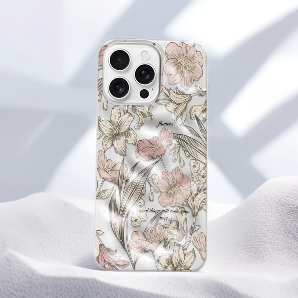 Vintage Floral Pattern Soft Case - Vintage Bloemenpatroon Elegant Mooi Esthetisch Trendy