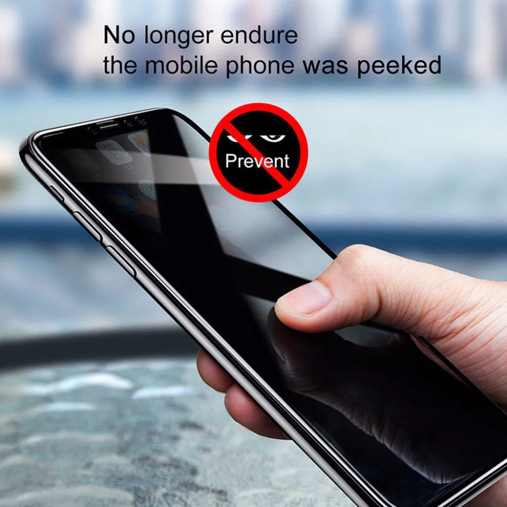 Anti Spy Privacy Glass Case - Anti-spion gehard glas screen protector voor