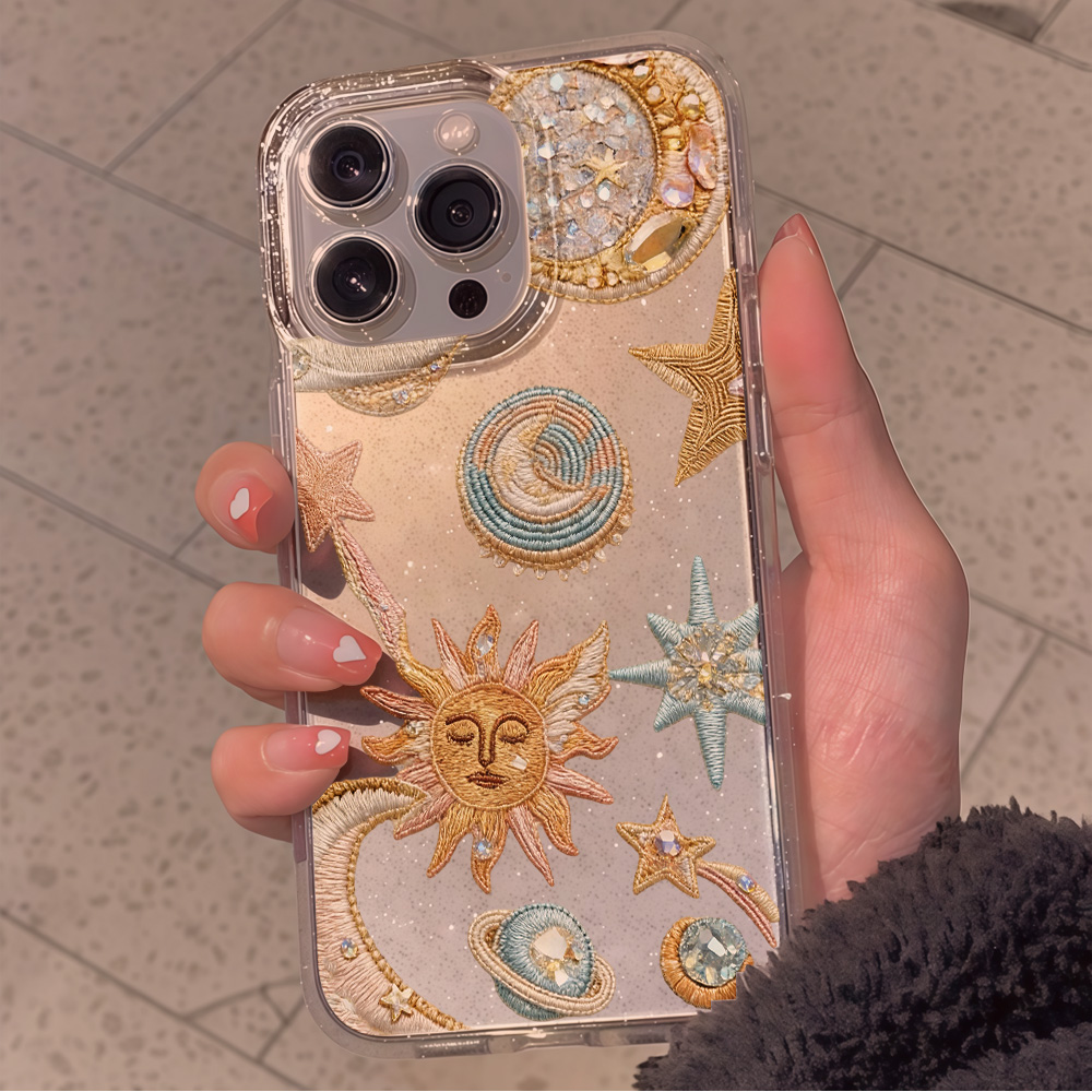 Creatieve Sterren Maan Glitter - Clear Shockproof Bumper Case recensie en prijs