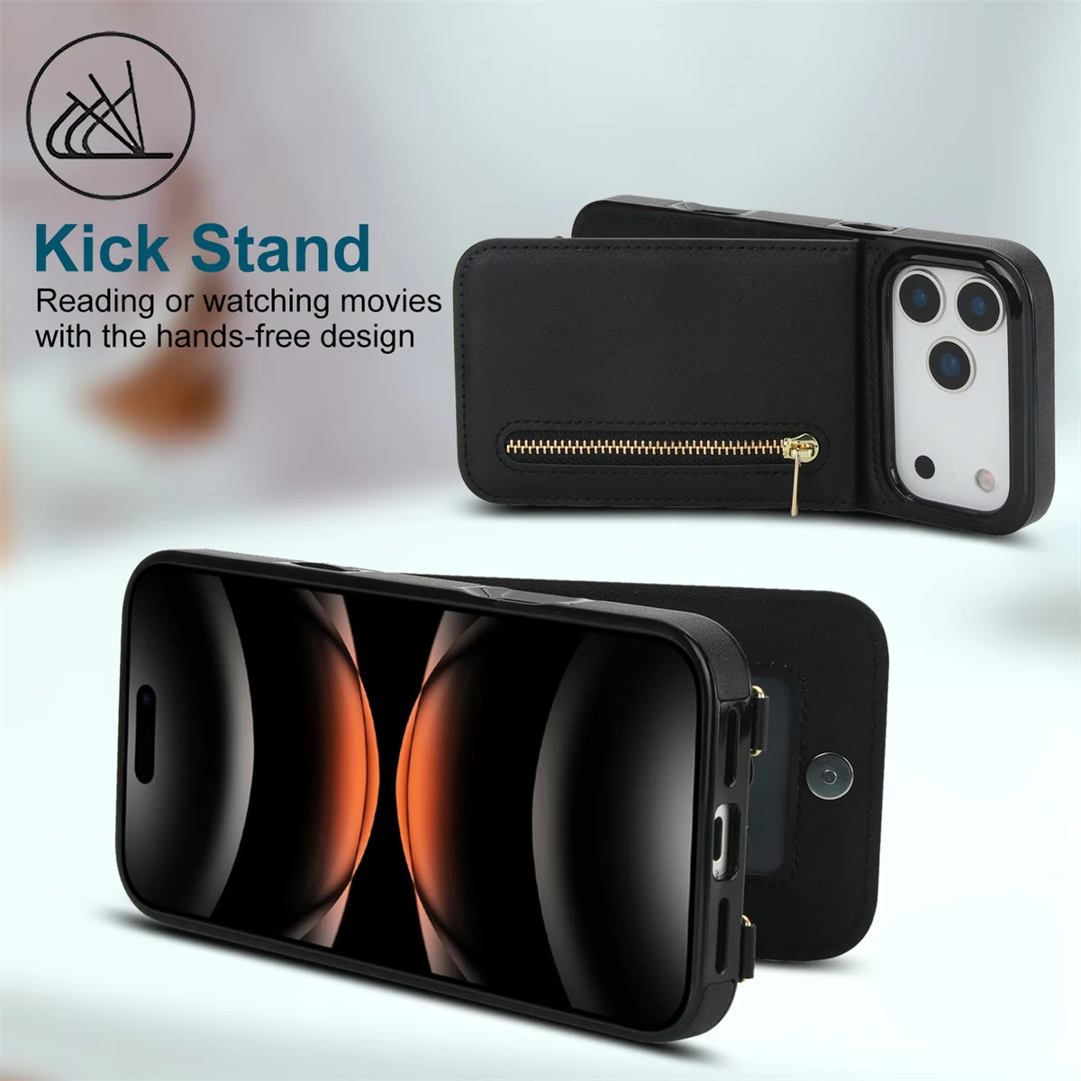 Crossbody Rits Portemonnee Kaa - Leather Wallet Card Holder Phone Cover recensie en prijs