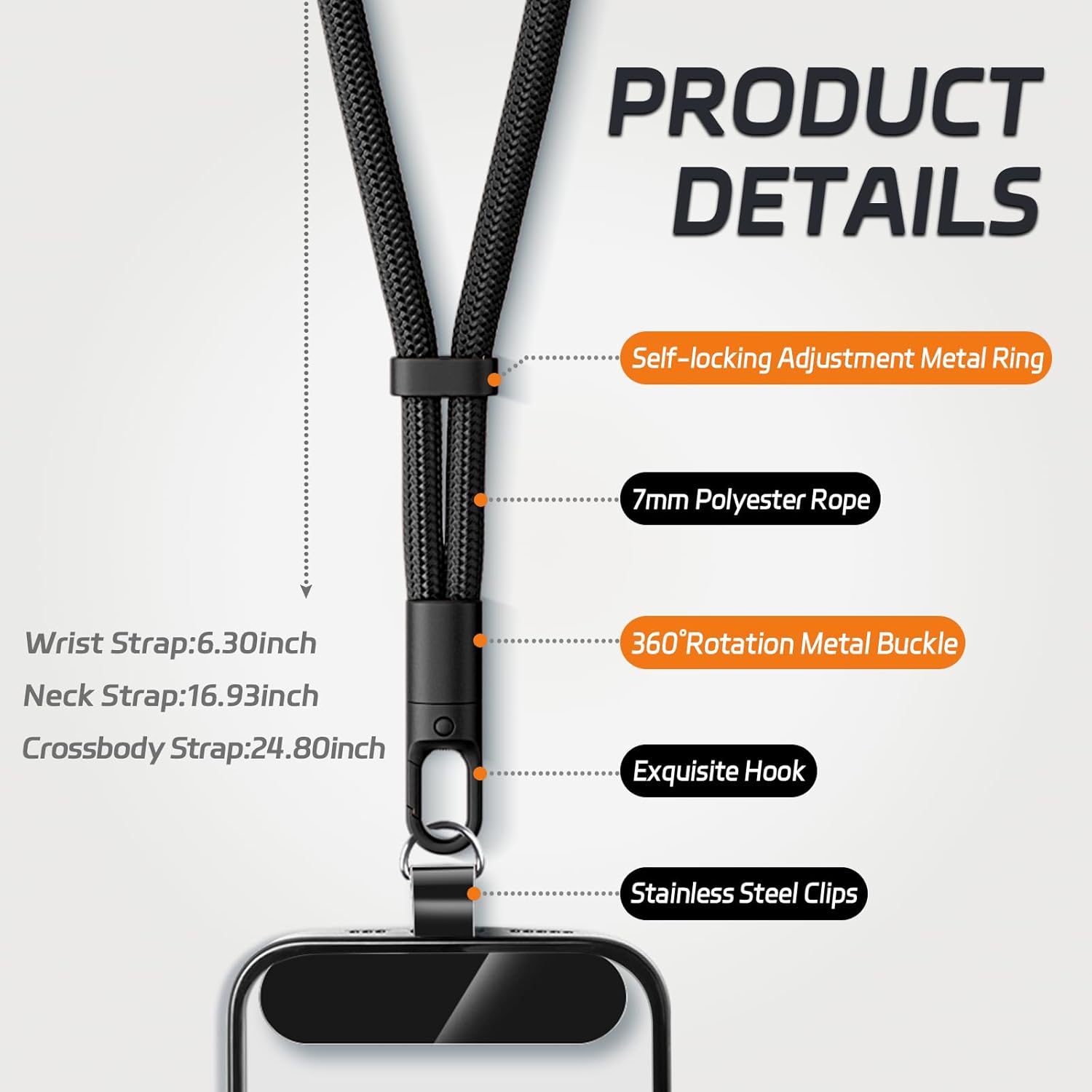 Universele telefoonkoord met c - Crossbody Lanyard Neck Strap Case recensie en prijs
