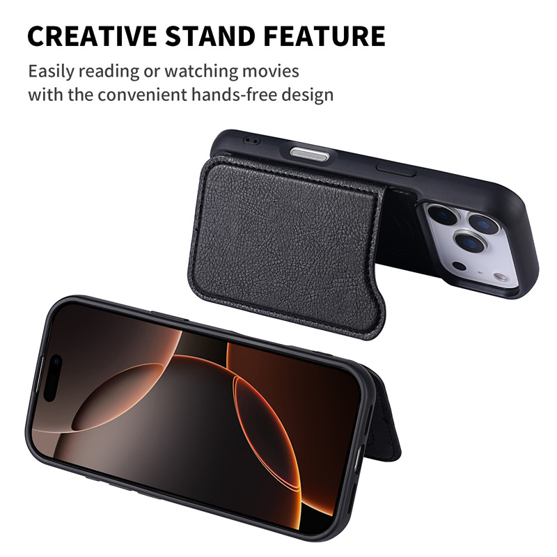 Voor Magsafe Magnetische Flip  - Leather Wallet Card Holder Phone Cover recensie en prijs