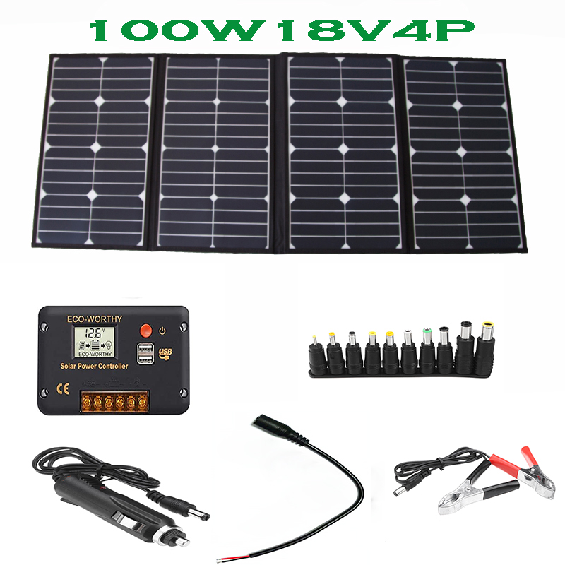 Draagbare 100 Watt opvouwbare  - Chargers recensie en prijs