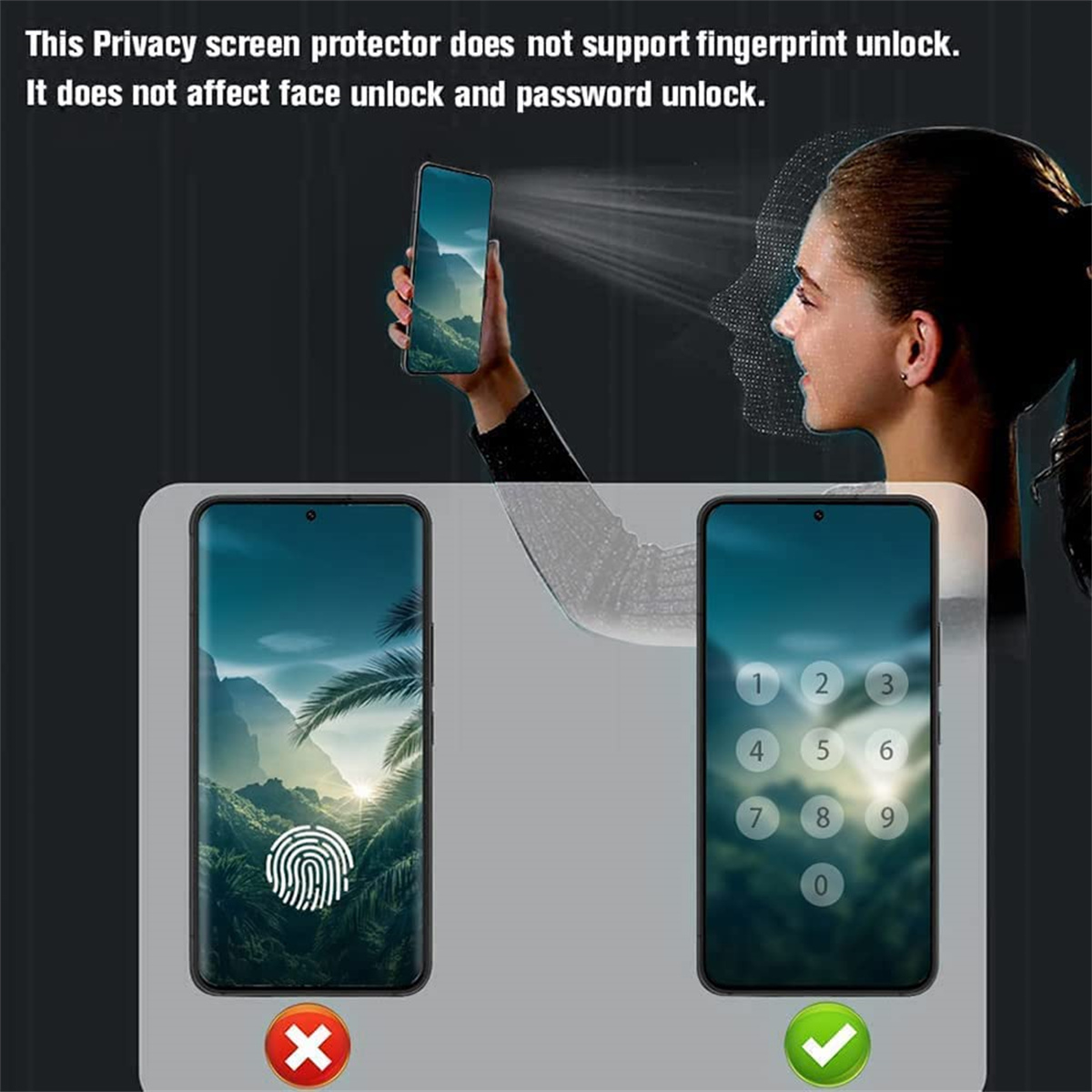 Anti Spy Screen Protector voor - Anti Spy Privacy Glass Case recensie en prijs