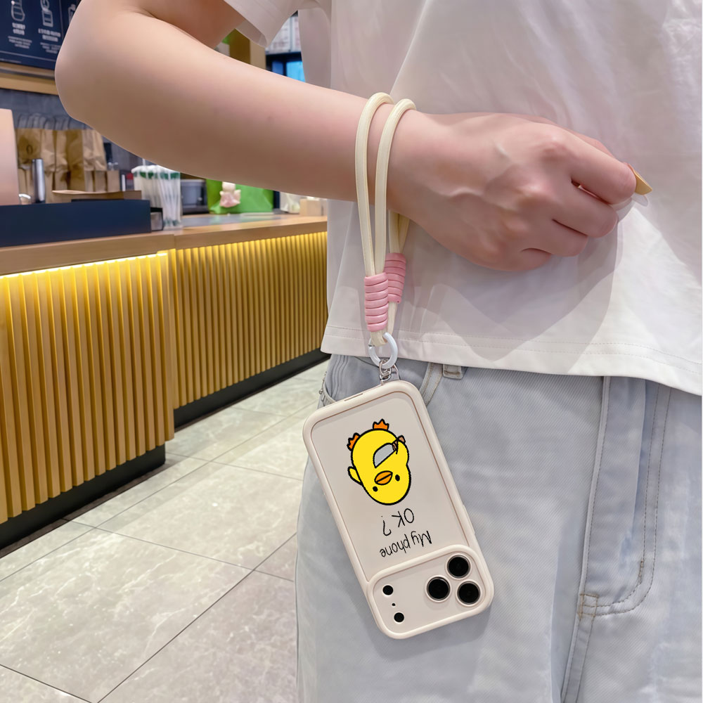 Schattig cartoon eendje polsba - Cute Cartoon Wrist Strap Silicone Case recensie en prijs