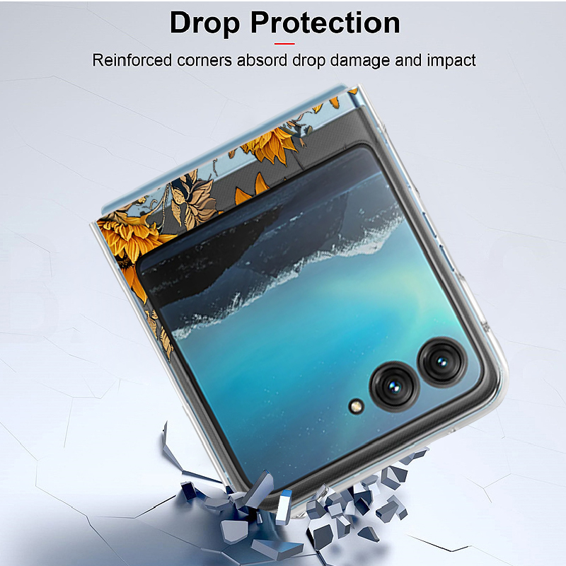 Zonnebloemen Patroon Clear Tel - Clear Shockproof Bumper Case recensie en prijs
