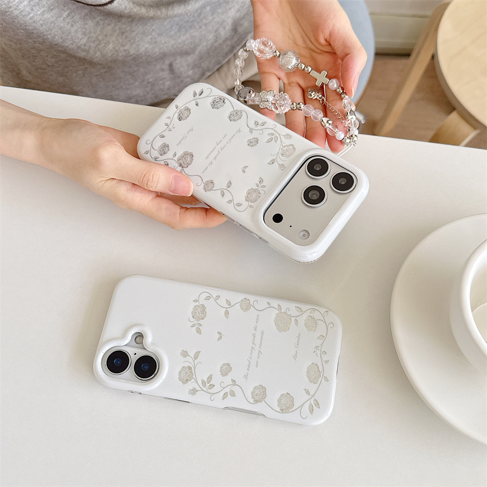 Vintage zilveren rozen tuin te - Vintage Floral Pattern Soft Case recensie en prijs