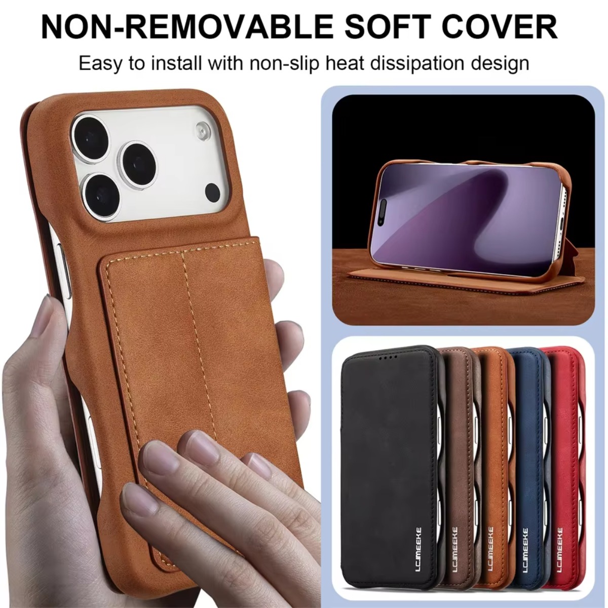 Lederen portemonnee magnetisch - Leather Wallet Card Holder Phone Cover recensie en prijs