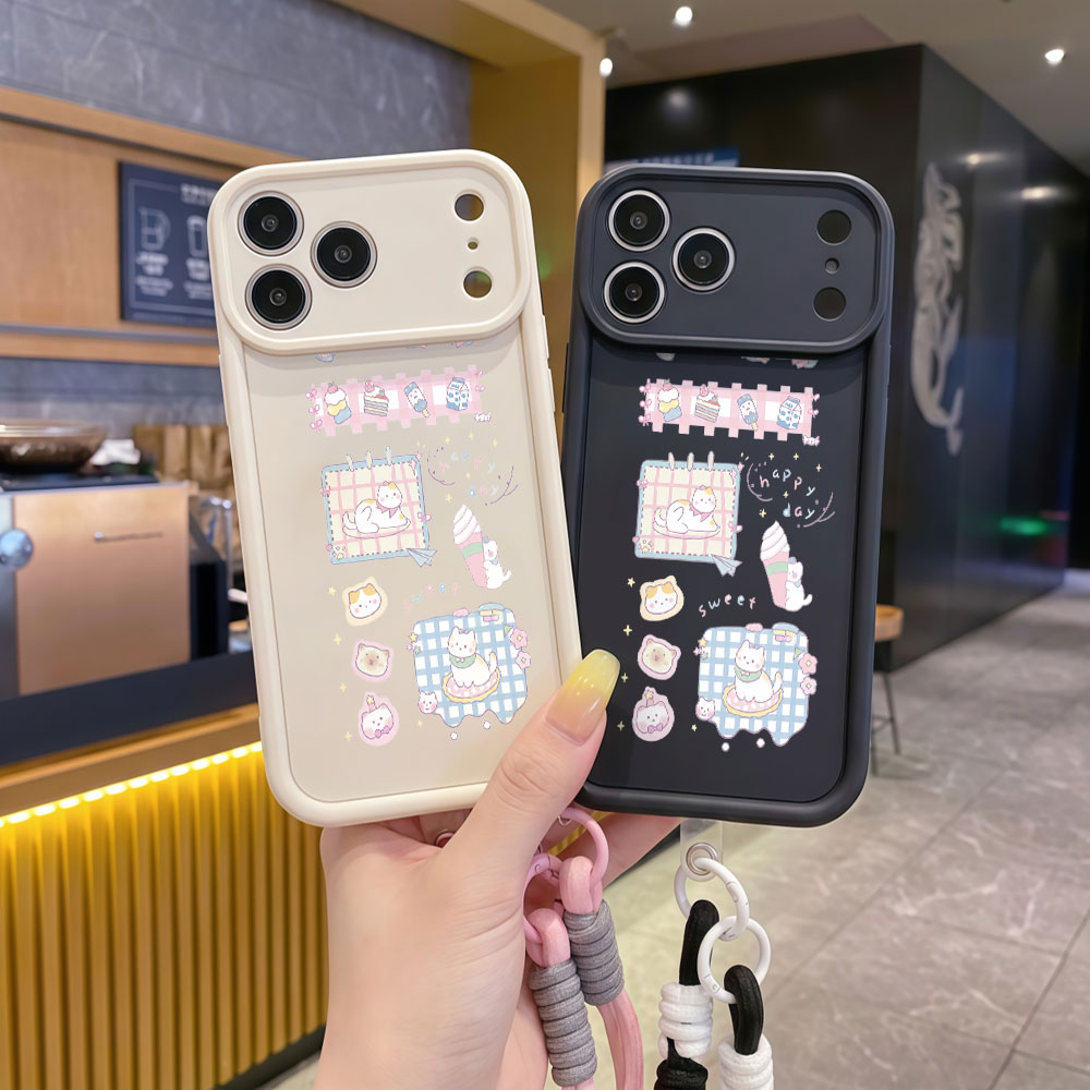 Telefoonhoesjes met polsbandje - Cute Cartoon Wrist Strap Silicone Case recensie en prijs