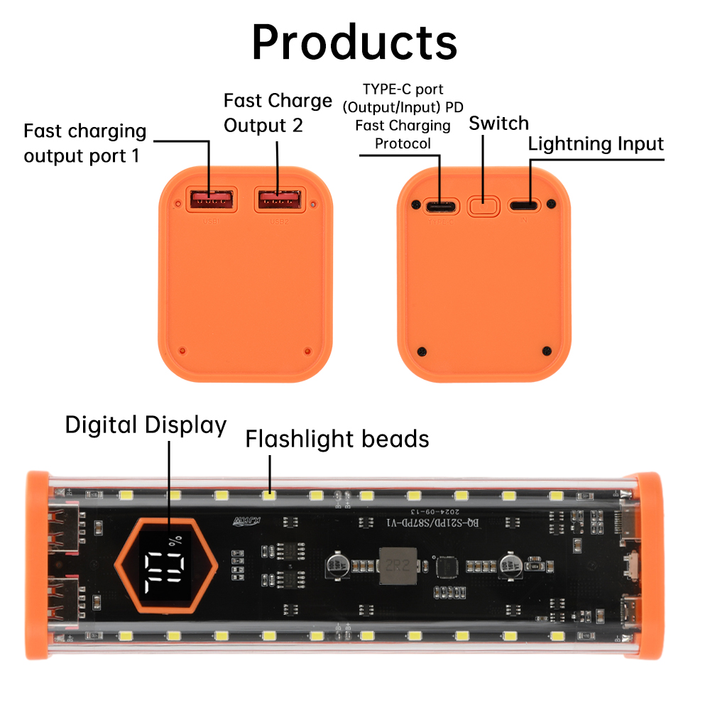 8*21700 Batterijhouder 22,5W S - Power Banks recensie en prijs