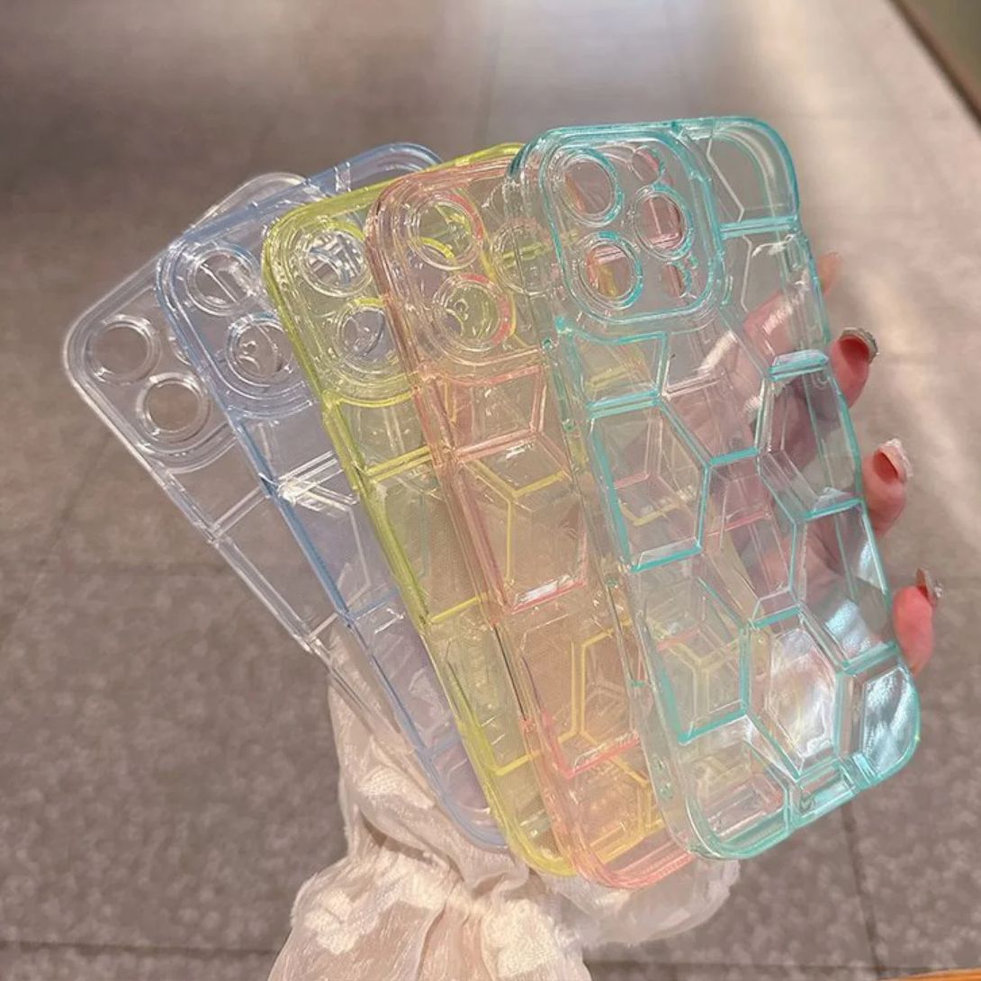 Honingraat geometrisch voetbal - Clear Shockproof Bumper Case recensie en prijs