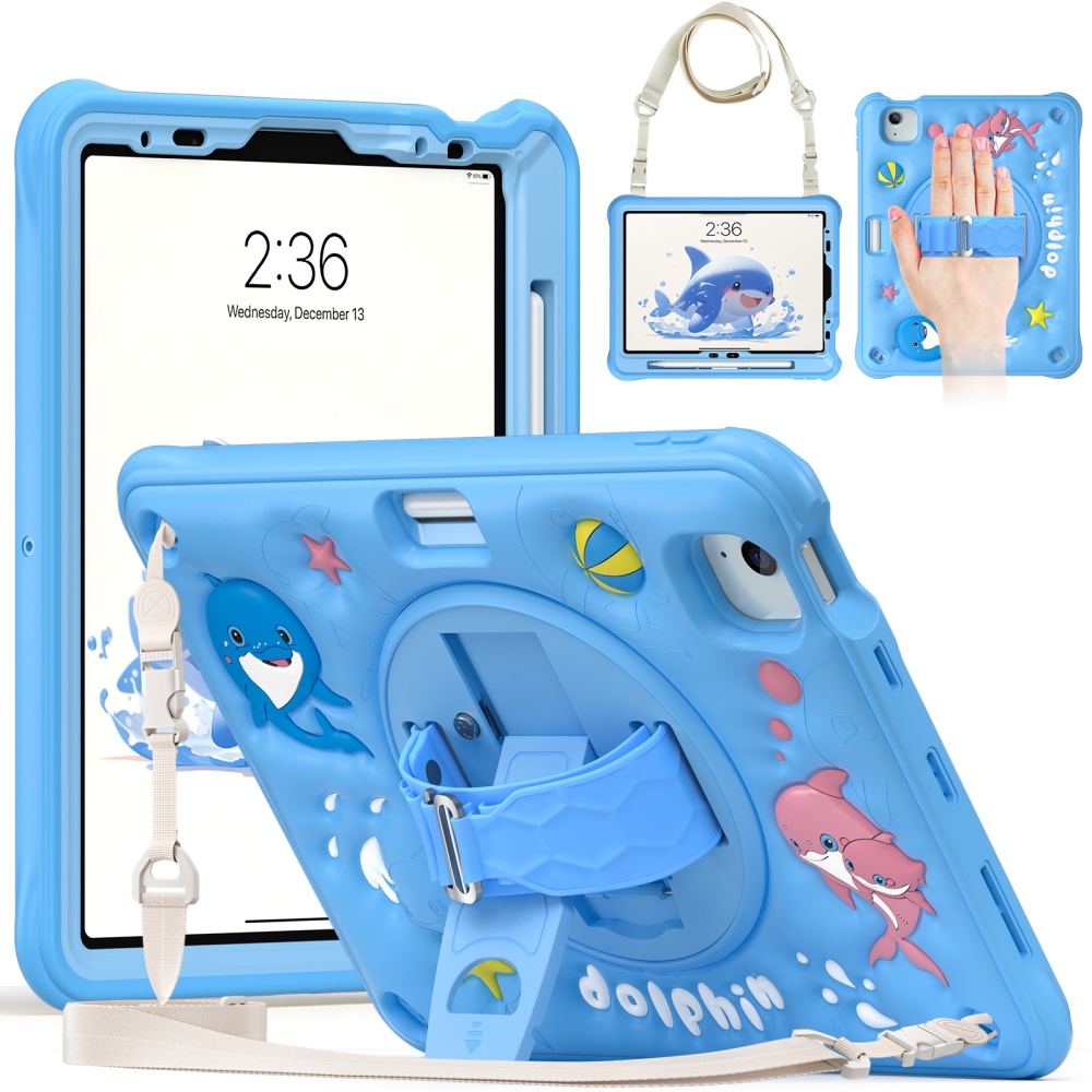 Schattige hoes voor iPad Mini  - Cute Cartoon Wrist Strap Silicone Case recensie en prijs