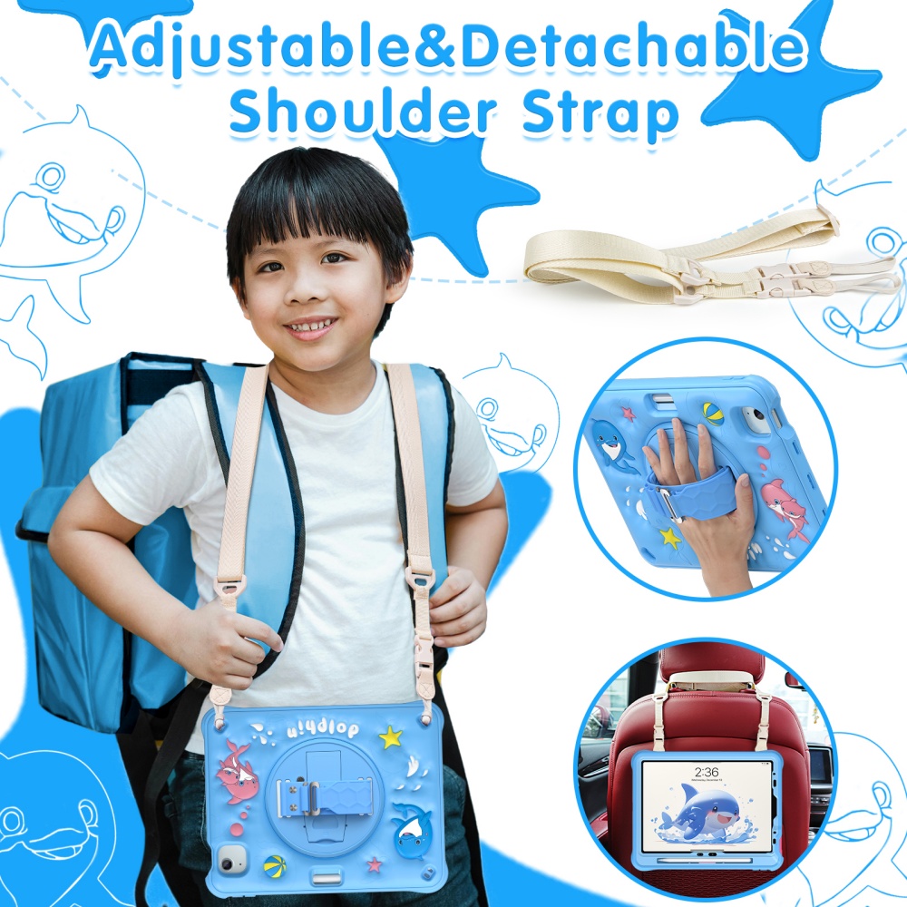 Schattige hoes voor iPad Mini  - Cute Cartoon Wrist Strap Silicone Case recensie en prijs