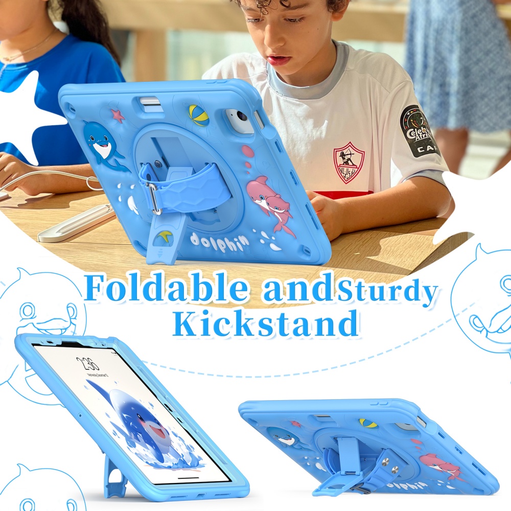 Schattige hoes voor iPad Mini  - Cute Cartoon Wrist Strap Silicone Case recensie en prijs