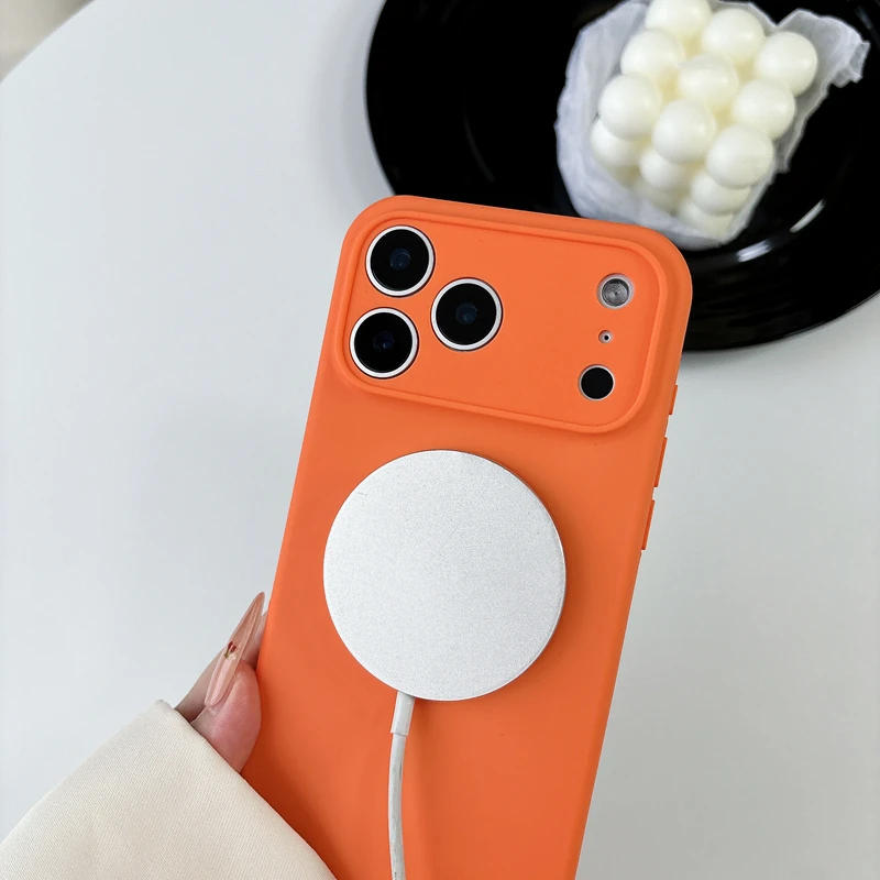 Effen kleur officieel vloeibaa - Liquid Silicone Magnetic Phone Case recensie en prijs