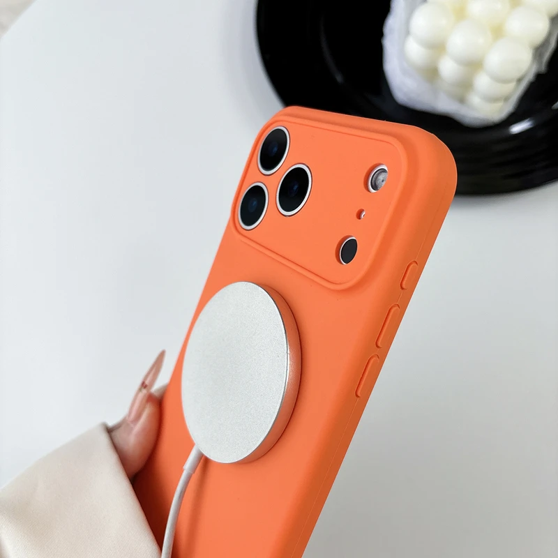 Effen kleur officieel vloeibaa - Liquid Silicone Magnetic Phone Case recensie en prijs