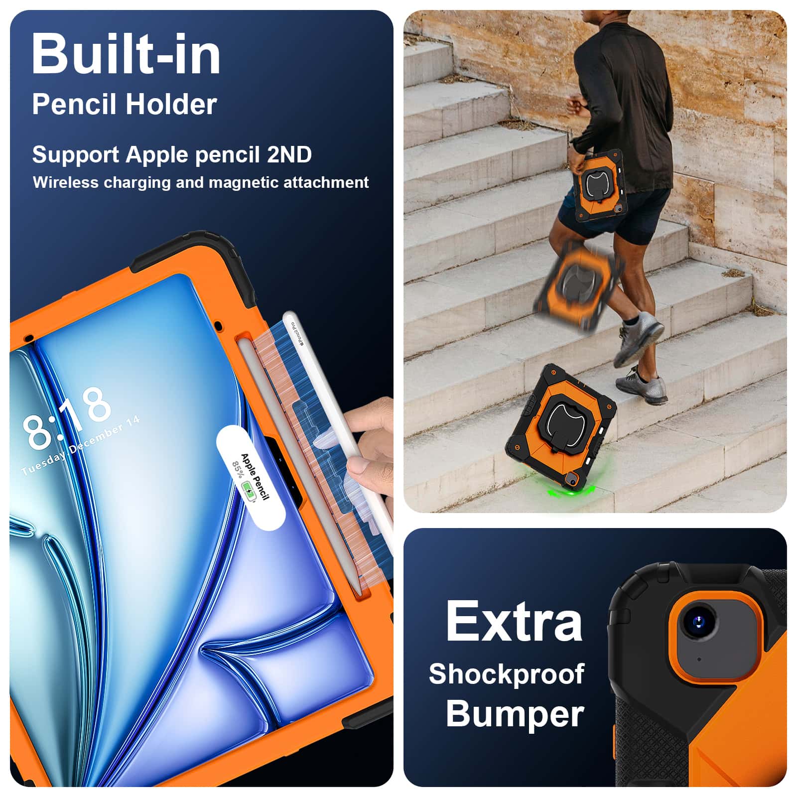 iPad Pro 13 M5 Air 13 M4 M3 M2 - Heavy Duty 360 Full Body Protective Case recensie en prijs