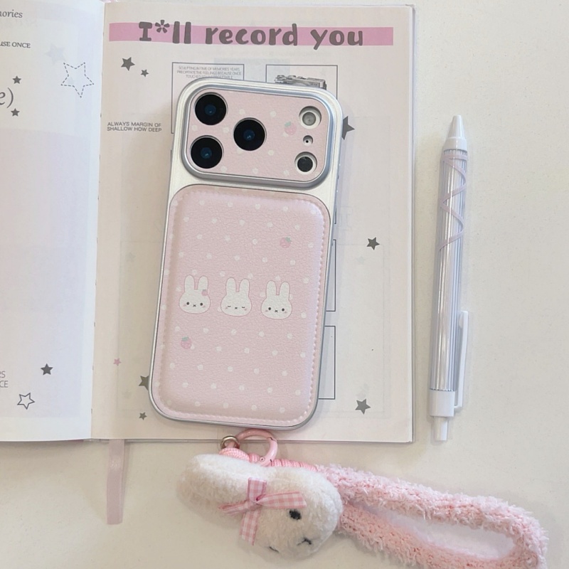 Schattig aardbei Cartoon Miffy - Cute Cartoon Wrist Strap Silicone Case recensie en prijs