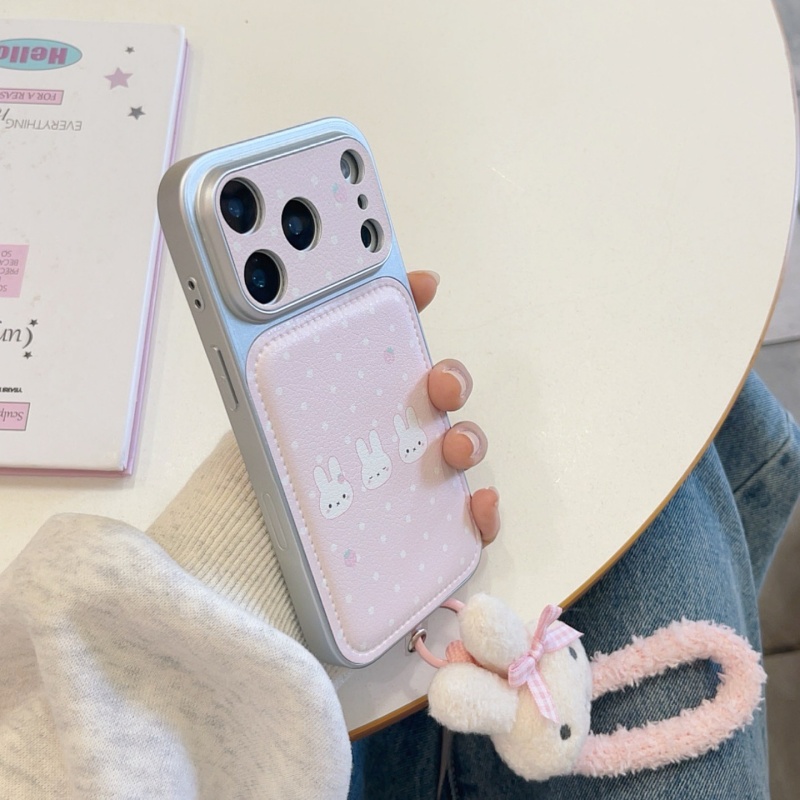 Schattig aardbei Cartoon Miffy - Cute Cartoon Wrist Strap Silicone Case recensie en prijs